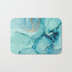 Abstract Turquoise Art Print By LandSartprints Bath Mat Gallery Image 1