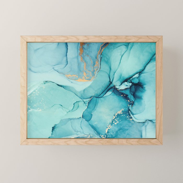 Abstract Turquoise Art Print By LandSartprints Mini Art Print Gallery Image 1
