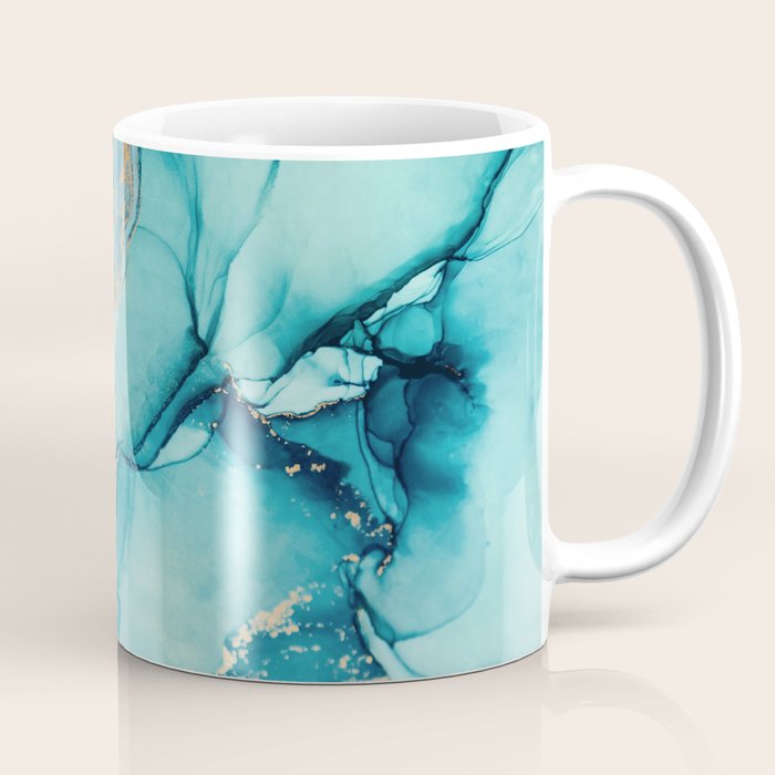 Abstract Turquoise Art Print By LandSartprints Coffee Mug Gallery Image 1