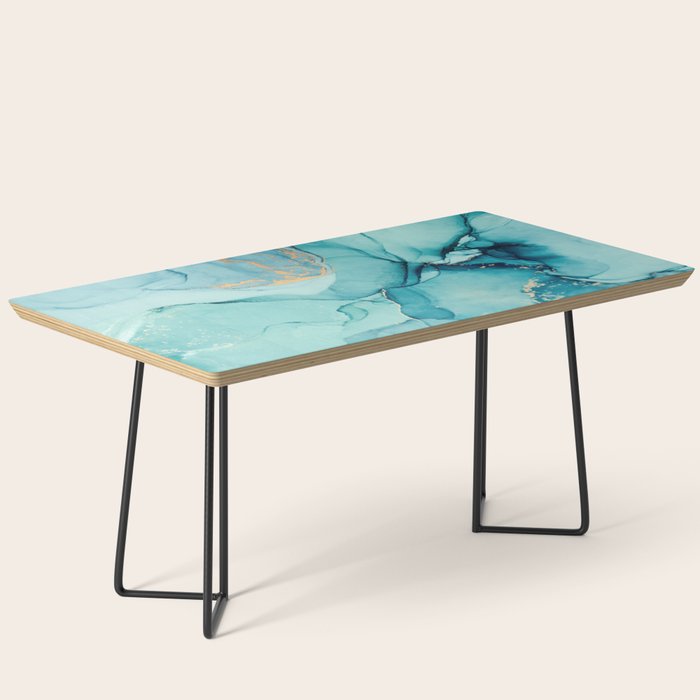 Abstract Turquoise Art Print By LandSartprints Coffee Table Gallery Image 1