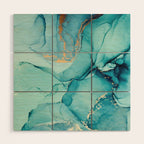 Abstract Turquoise Art Print By LandSartprints Wood Wall Art Gallery Image 1