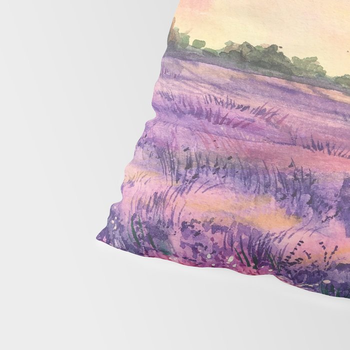 Provence Lavender Field at Sunset Pillow Sham Gallery Image 4