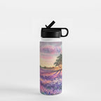 Provence Lavender Field at Sunset Water Bottle Gallery Image 1