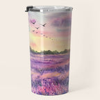 Provence Lavender Field at Sunset Travel Mug Gallery Image 3