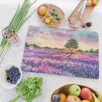 Provence Lavender Field at Sunset Cutting Board Gallery Image 2