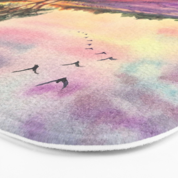 Provence Lavender Field at Sunset Bath Mat Gallery Image 3