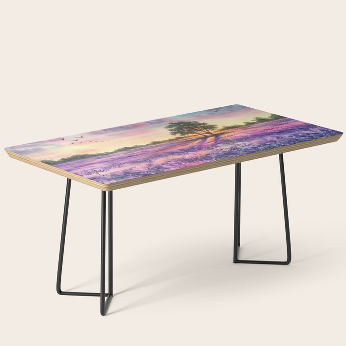 Provence Lavender Field at Sunset Coffee Table Gallery Image 1