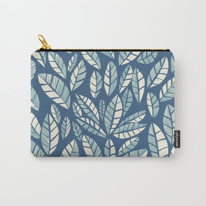 Wildlife Safari Laeves blue Carry All Pouch Gallery Image 1