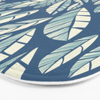 Wildlife Safari Laeves blue Bath Mat Gallery Image 3
