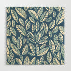 Wildlife Safari Laeves blue Wood Wall Art Gallery Image 1