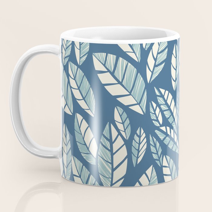 Wildlife Safari Laeves blue Coffee Mug Gallery Image 3