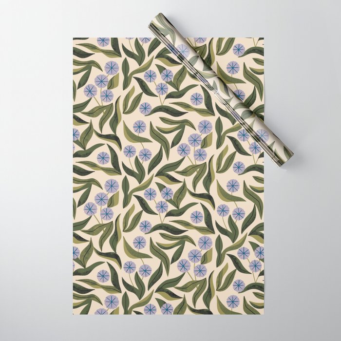 Periwinkle Plant Wrapping Paper Gallery Image 1