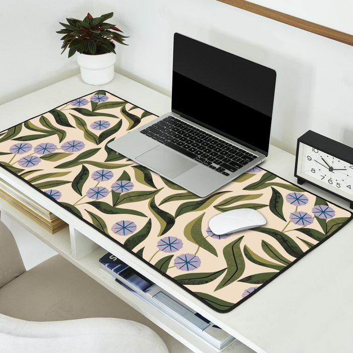 Periwinkle Plant Desk Mat Gallery Image 2