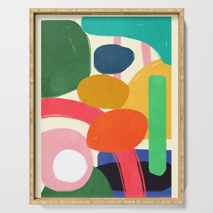 Modern Abstract Shape 01 Serving Tray Gallery Image 1