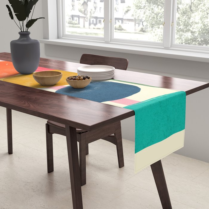 Modern Abstract Shape 01 Table Runner Gallery Image 2
