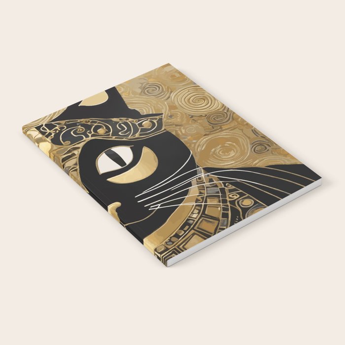 Klimt Cat in Egyptian Costume Notebook Gallery Image 2