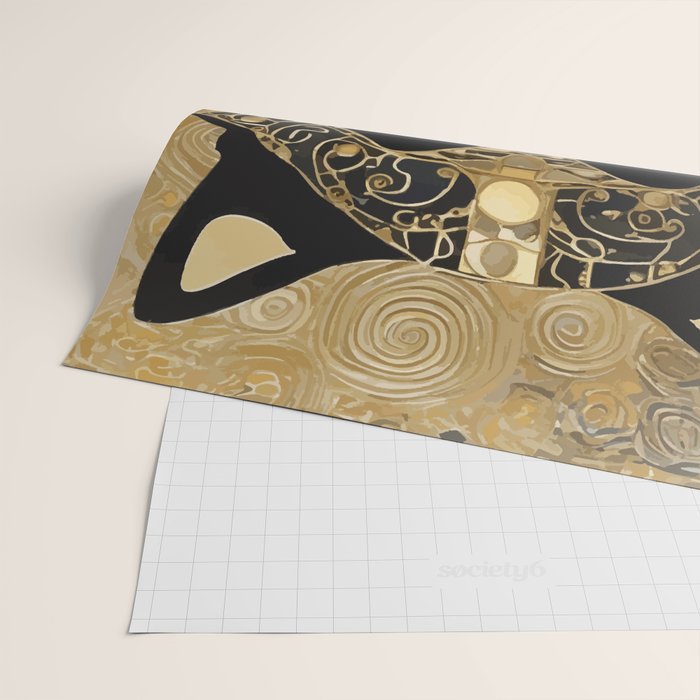 Klimt Cat in Egyptian Costume Wrapping Paper Gallery Image 2