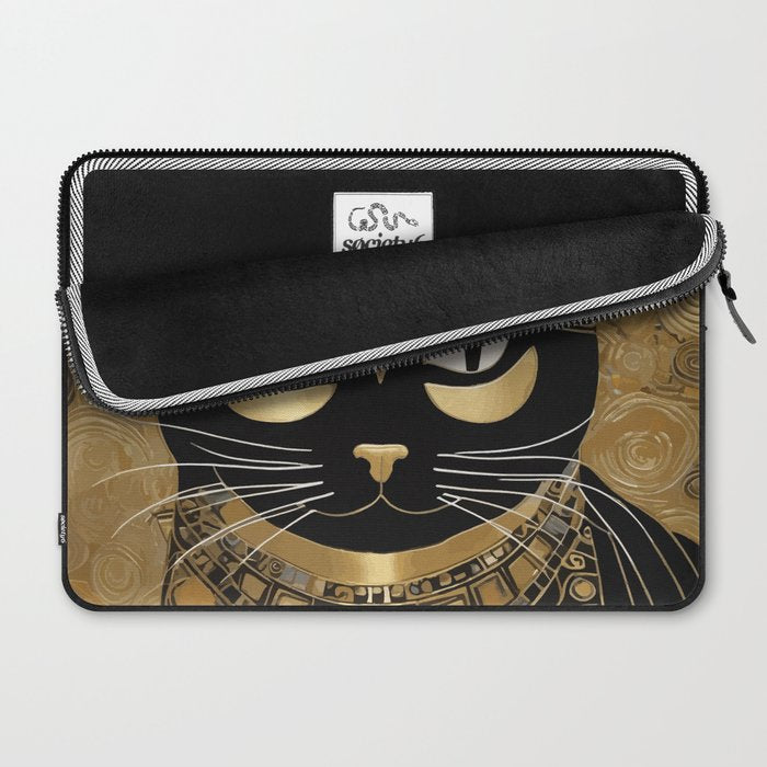 Klimt Cat in Egyptian Costume Laptop Sleeve Gallery Image 2