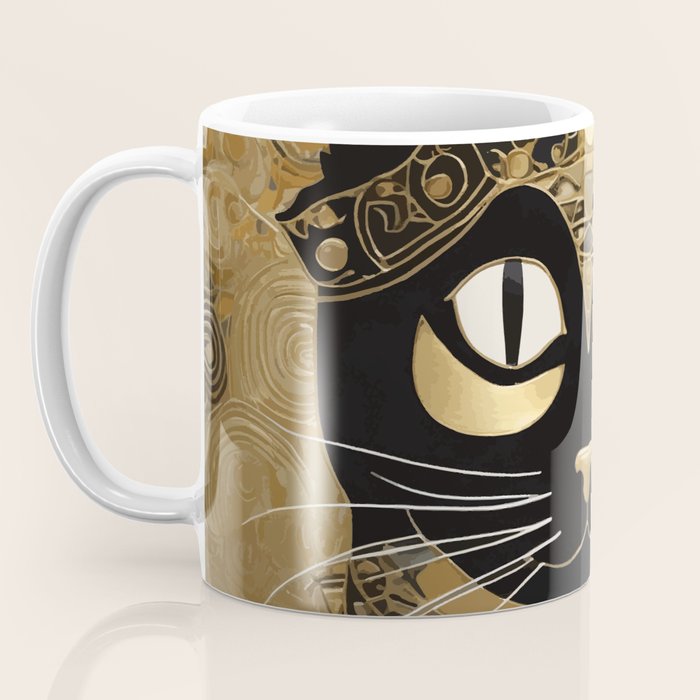 Klimt Cat in Egyptian Costume Coffee Mug Gallery Image 3