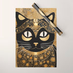 Klimt Cat in Egyptian Costume Wrapping Paper Gallery Image 1
