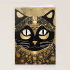 Klimt Cat in Egyptian Costume Stationery Card Gallery Image 2