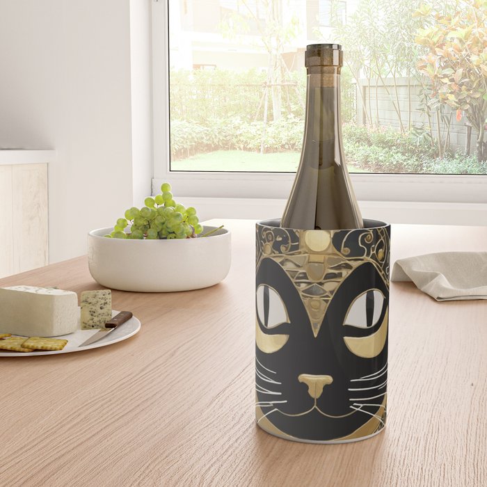 Klimt Cat in Egyptian Costume Wine Chiller Gallery Image 4