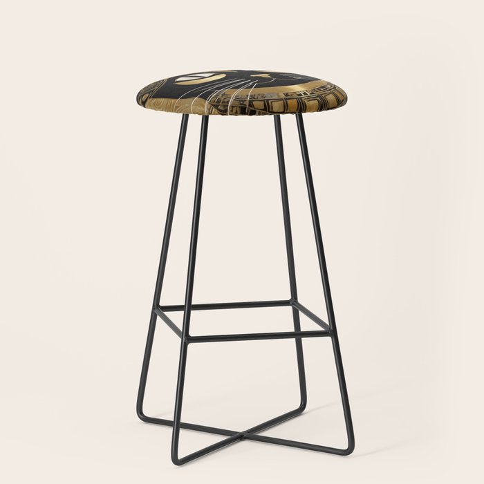 Klimt Cat in Egyptian Costume Stool Gallery Image 1
