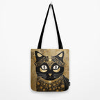 Klimt Cat in Egyptian Costume Tote Bag Gallery Image 2