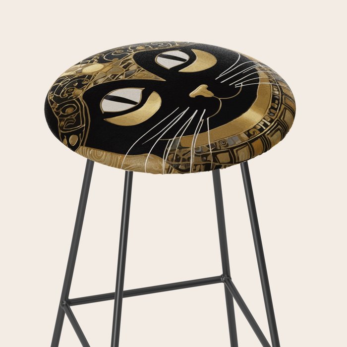Klimt Cat in Egyptian Costume Stool Gallery Image 2