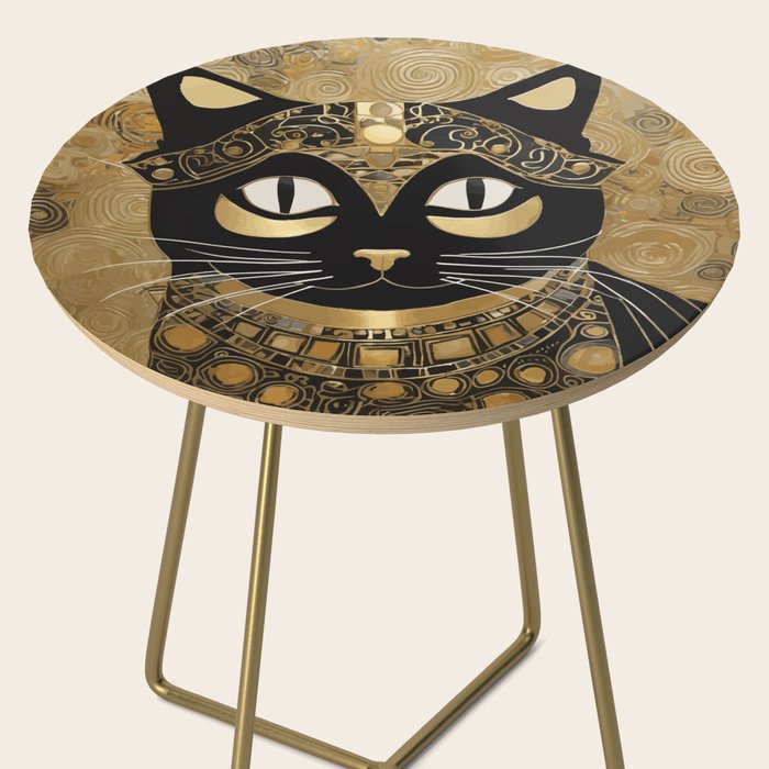 Klimt Cat in Egyptian Costume Side Table Gallery Image 2