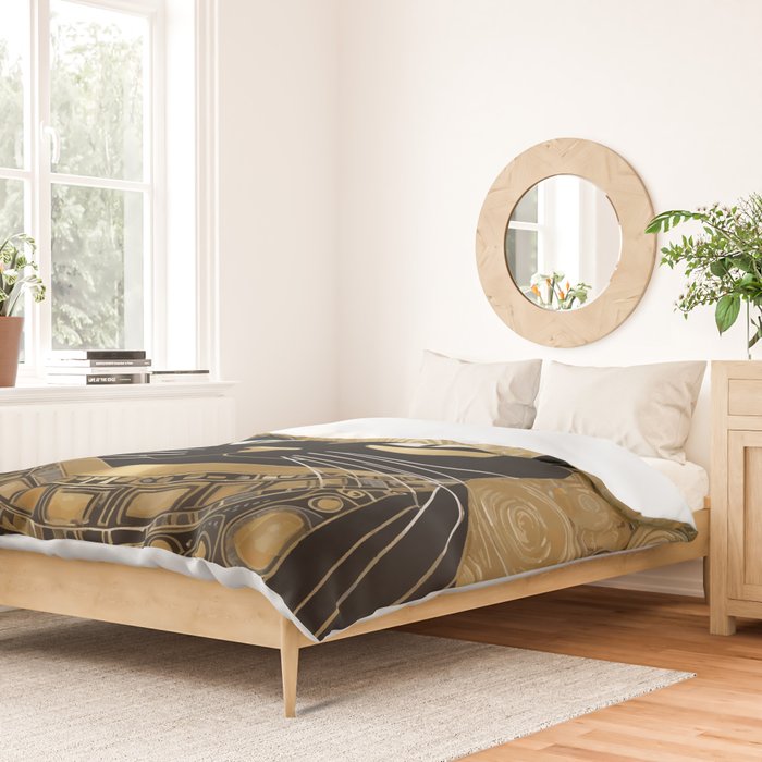 Klimt Cat in Egyptian Costume Duvet Cover Gallery Image 2
