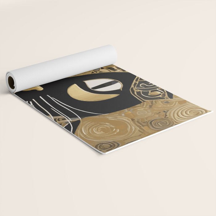 Klimt Cat in Egyptian Costume Yoga Mat Gallery Image 2