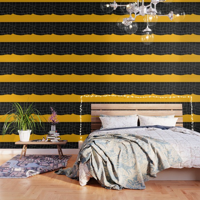 Sunkissed Gold | Warp Grid: Midnight Black Edition Wallpaper Gallery Image 1