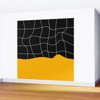 Sunkissed Gold | Warp Grid: Midnight Black Edition Wall Mural Gallery Image 2