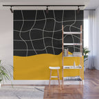 Sunkissed Gold | Warp Grid: Midnight Black Edition Wall Mural Gallery Image 1