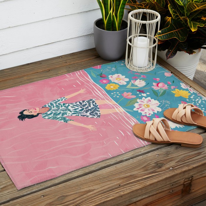 In the Garden of Her Mind Outdoor Rug Gallery Image 2