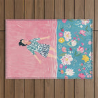 In the Garden of Her Mind Outdoor Rug Gallery Image 1