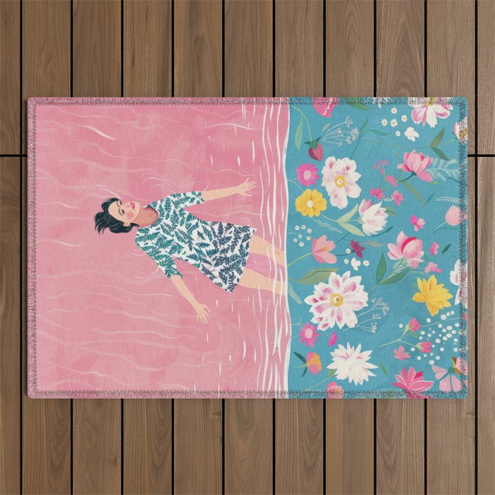 In the Garden of Her Mind Outdoor Rug Gallery Image 1