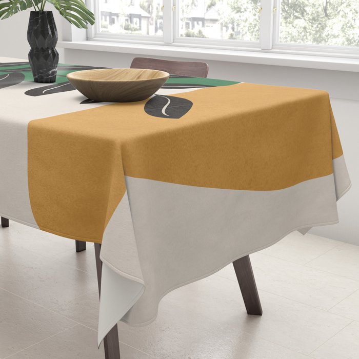 Modern Abstract Minimal Shapes Branches Art 5 Tablecloth Gallery Image 3