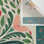 Dragonfly Folk Design Wall Tapestry Gallery Image 3