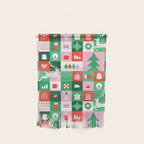 Modern christmas geometric mosaic art pattern Wall Hanging Gallery Image 1