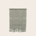 Japanese Waves Pattern Olive II Wall Hanging Gallery Image 1
