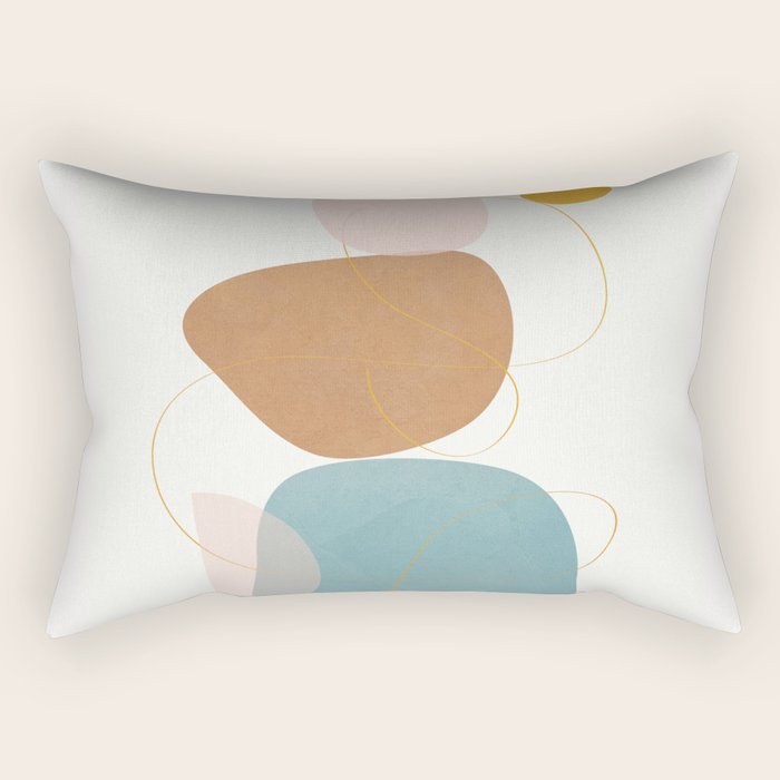Soft Abstract Shapes 11 Rectangular Pillow Gallery Image 2