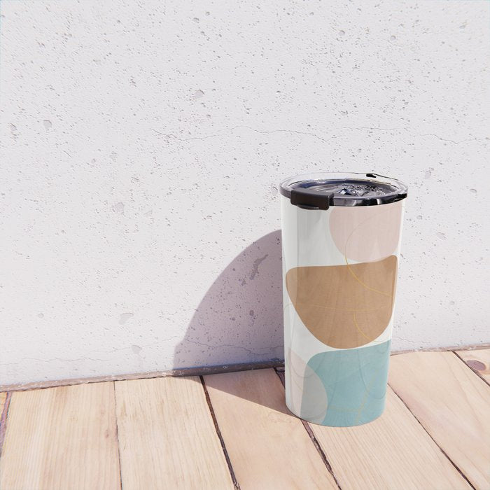 Soft Abstract Shapes 11 Travel Mug Gallery Image 4