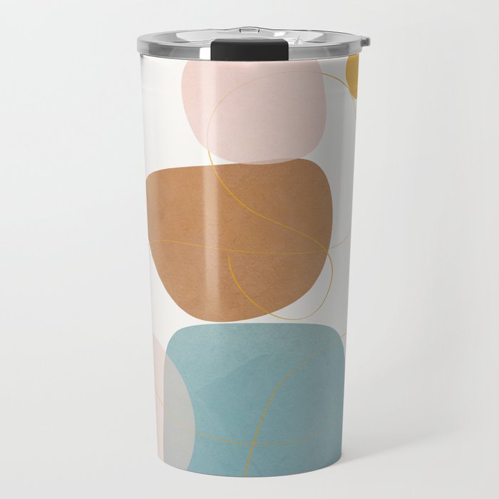 Soft Abstract Shapes 11 Travel Mug Gallery Image 1