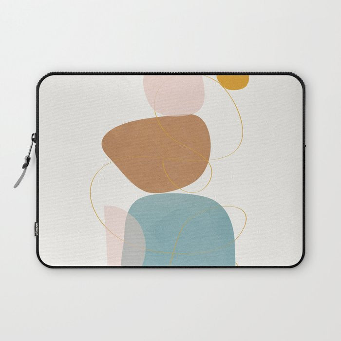 Soft Abstract Shapes 11 Laptop Sleeve Gallery Image 1