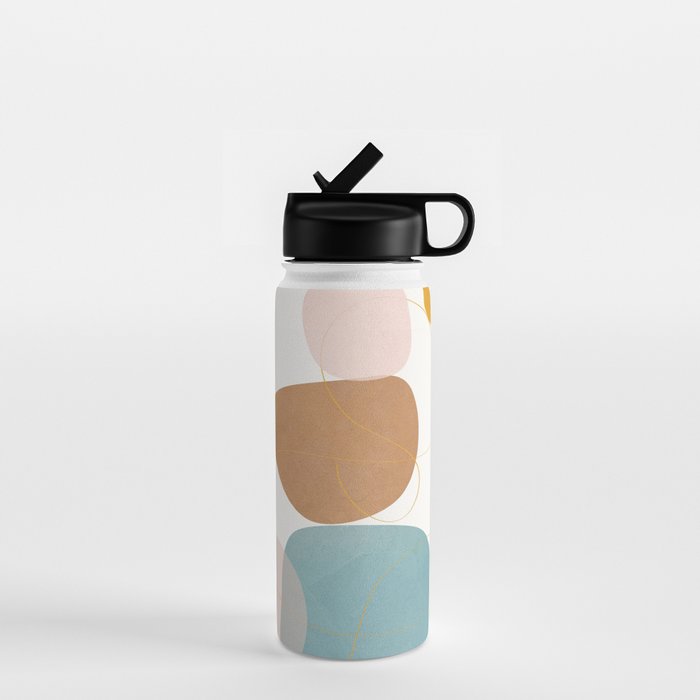 Soft Abstract Shapes 11 Water Bottle Gallery Image 1