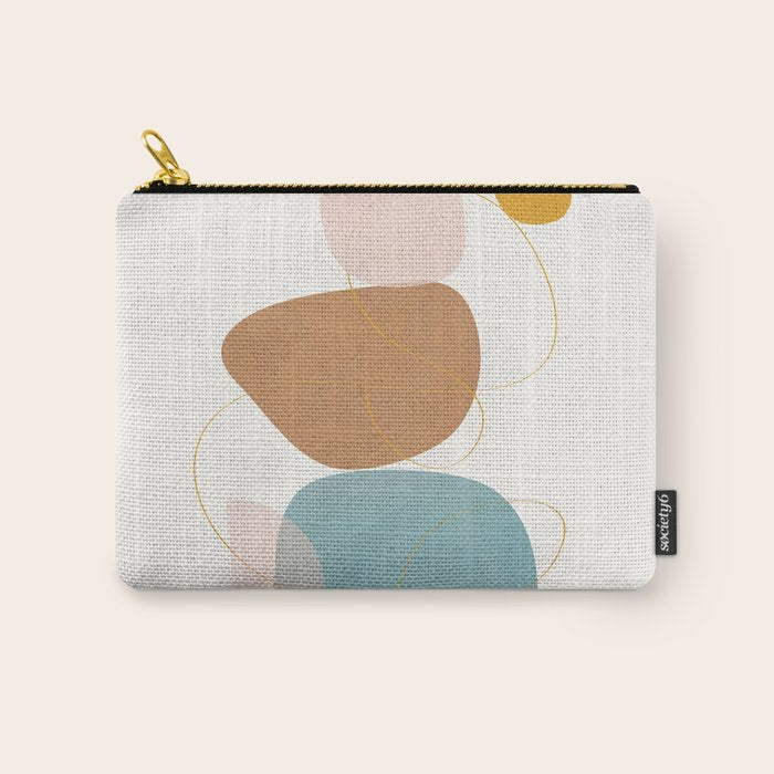 Soft Abstract Shapes 11 Carry All Pouch Gallery Image 1