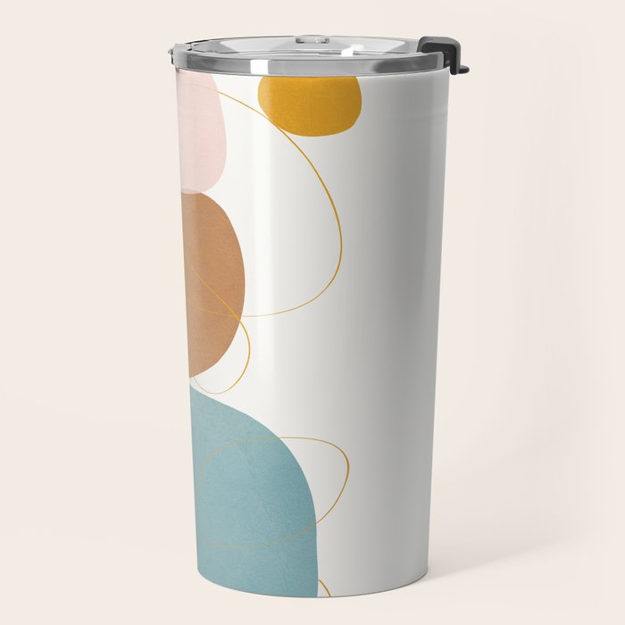 Soft Abstract Shapes 11 Travel Mug Gallery Image 2