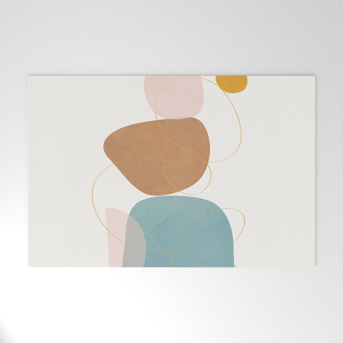Soft Abstract Shapes 11 Welcome Mat Gallery Image 1